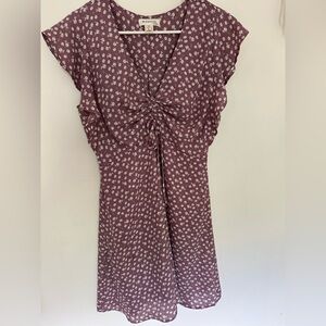 Ditsy Floral Flutter Sleeve Dress